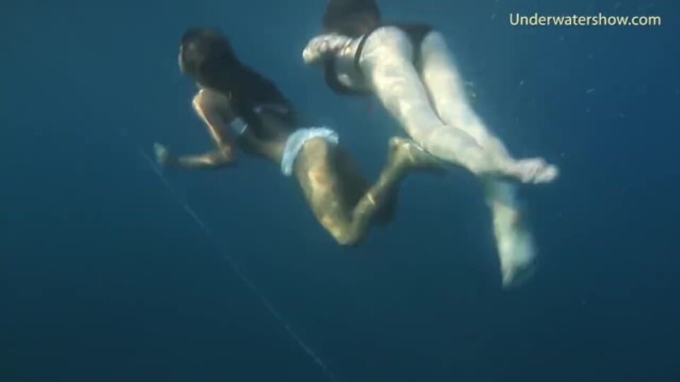 Video xxxwater con talentuosa patrimonio di Underwater Show