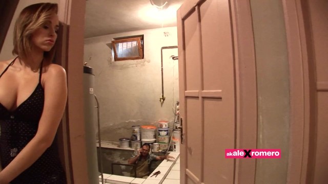 मनोहारी Aleska Diamond और James Brossman में अभिनय किया ब्लोजॉब चित्र