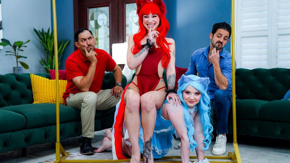 La ardiente Harlow West y Raven Lane - vídeo de flaca - Daughter Swap