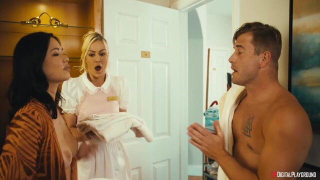 Bitchy blonde Cherry Kiss likes getting fucked in the bathroom