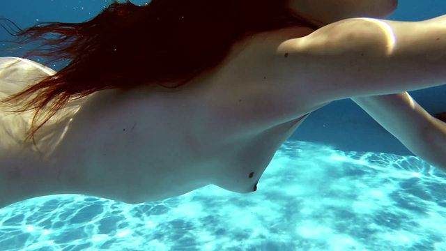 HD Film mit gut aussehender Schatz von Underwater Show