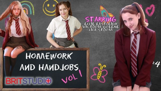 School uniform (18+) scene with looking-good wooer from Brit Studio