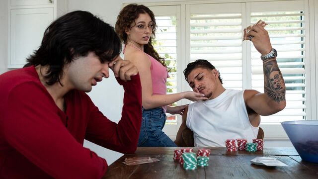 Curly-haired model Leana Lovings rammed in her lovely poses