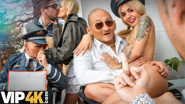 Flashy Stanley Johnson's small boobs trailer